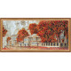 Bead Embroidery Kit on Art Canvas "Autumn Kaleidoscope"