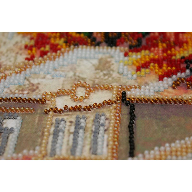 Bead Embroidery Kit on Art Canvas "Autumn Kaleidoscope"