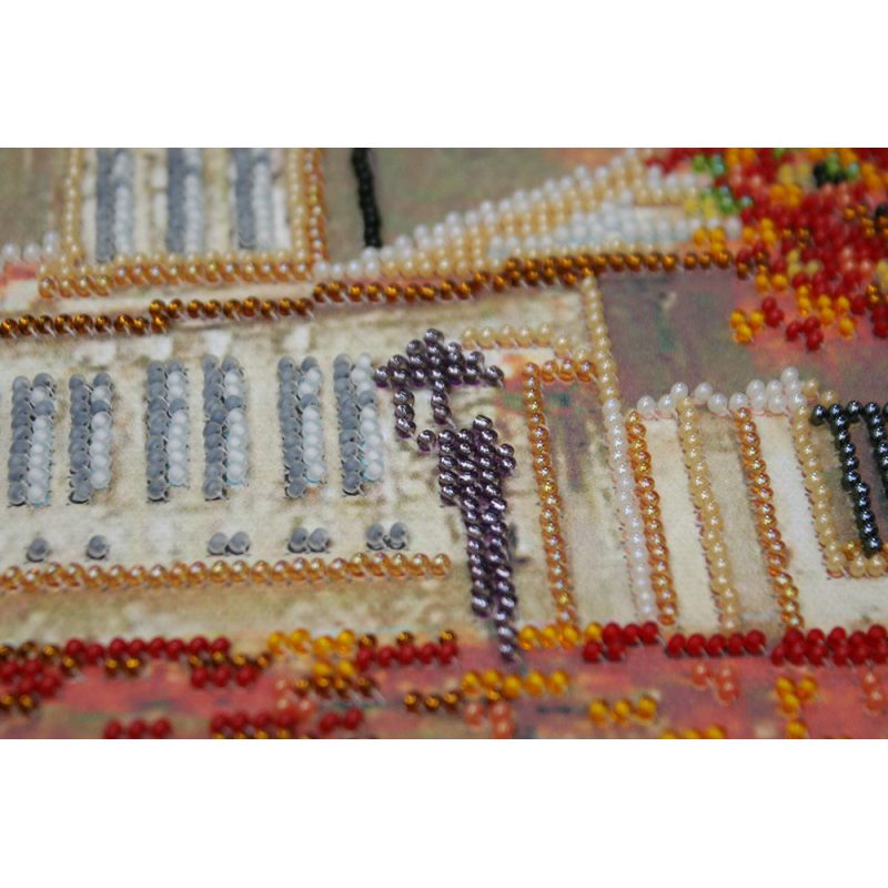 Bead Embroidery Kit on Art Canvas "Autumn Kaleidoscope"