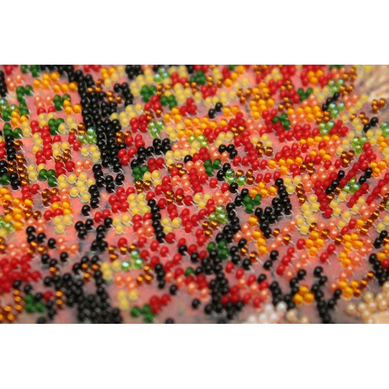 Bead Embroidery Kit on Art Canvas "Autumn Kaleidoscope"