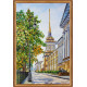 Bead Embroidery Kit on Art Canvas "City sketches – 1"