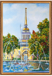 Bead Embroidery Kit on Art Canvas "City sketches – 2"
