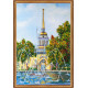 Bead Embroidery Kit on Art Canvas "City sketches – 2"