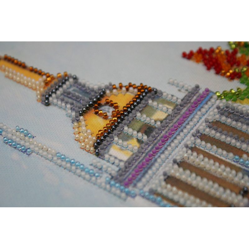 Bead Embroidery Kit on Art Canvas "City sketches – 2"