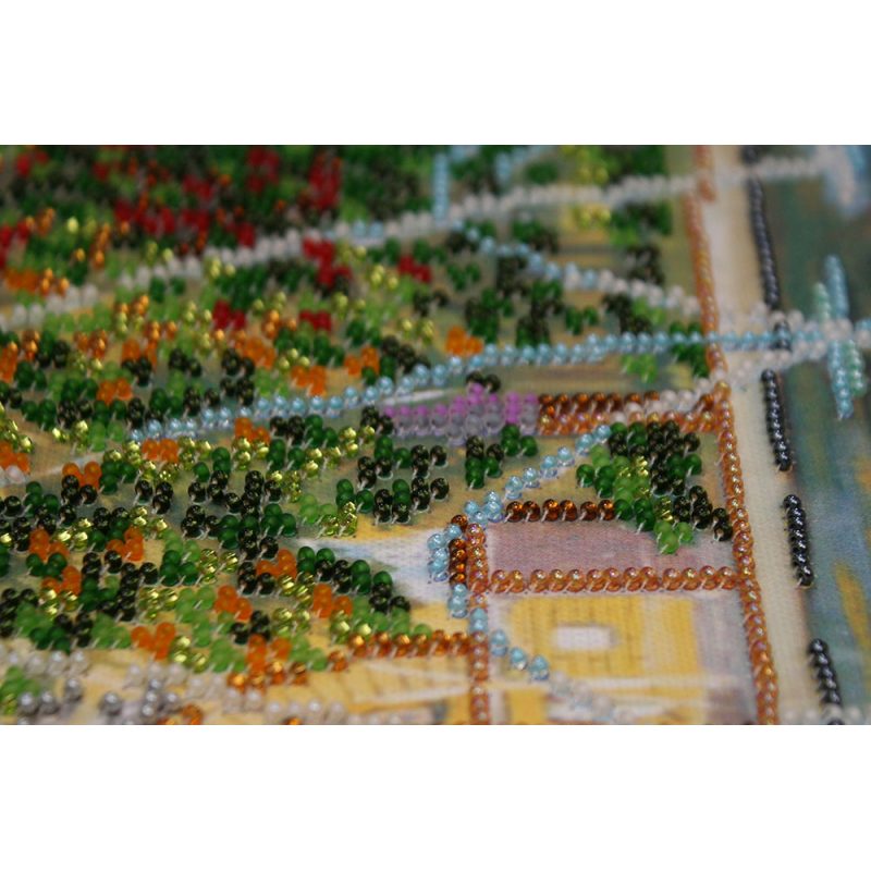 Bead Embroidery Kit on Art Canvas "City sketches – 2"