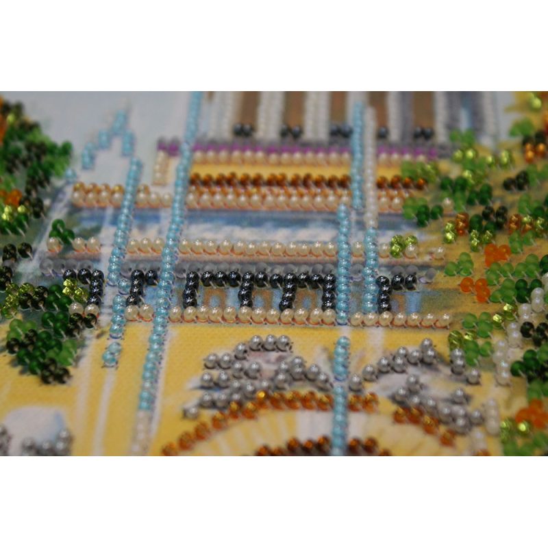 Bead Embroidery Kit on Art Canvas "City sketches – 2"