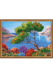Bead Embroidery Kit on Art Canvas "Edem"