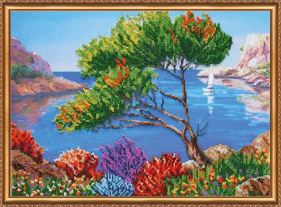 Bead Embroidery Kit on Art Canvas "Edem"