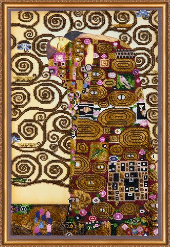 Bead Embroidery Kit on Art Canvas "Embrace"