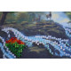 Bead Embroidery Kit on Art Canvas "Mountain river"