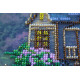 Bead Embroidery Kit on Art Canvas "Mountain river"