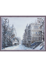 Bead Embroidery Kit on Art Canvas "Frosty sunrise"