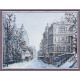 Bead Embroidery Kit on Art Canvas "Frosty sunrise"