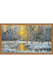 Bead Embroidery Kit on Art Canvas "Rime"