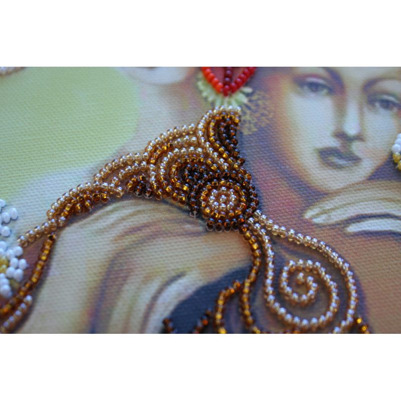 Bead Embroidery Kit on Art Canvas "Goddess of flowers"