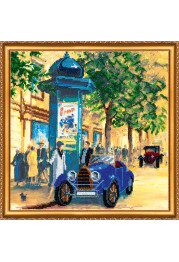 Bead Embroidery Kit on Art Canvas "Retro boulevard"