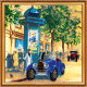 Bead Embroidery Kit on Art Canvas "Retro boulevard"