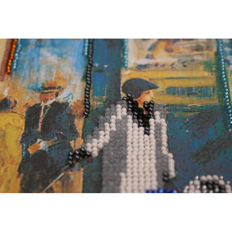 Bead Embroidery Kit on Art Canvas "Retro boulevard"
