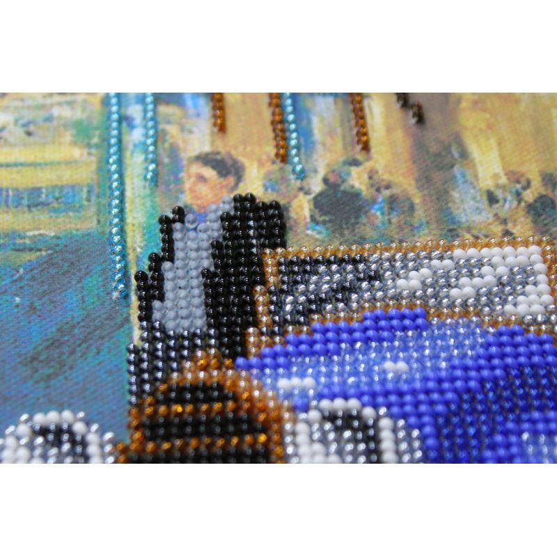 Bead Embroidery Kit on Art Canvas "Retro boulevard"