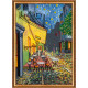 Bead Embroidery Kit on Art Canvas "Evening cafe"