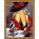Bead Embroidery Kit on Art Canvas "Chess queen"