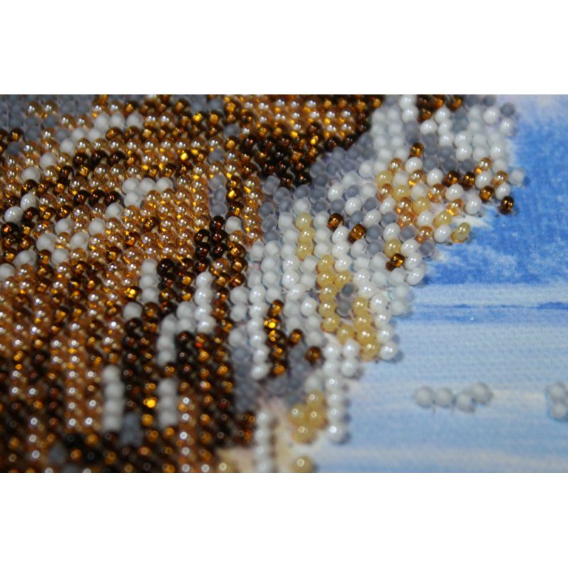 Bead Embroidery Kit on Art Canvas "Eternal calling"