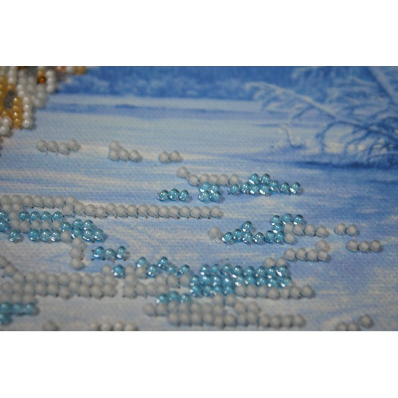 Bead Embroidery Kit on Art Canvas "Eternal calling"