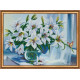 Bead Embroidery Kit on Art Canvas "Madonna lilies"