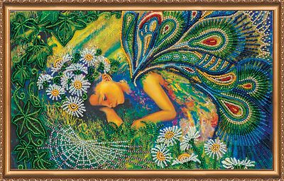 Bead Embroidery Kit on Art Canvas "Fabulous dream"