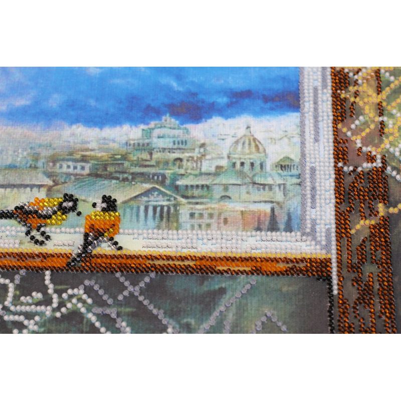 Bead Embroidery Kit on Art Canvas "Flashbacks"
