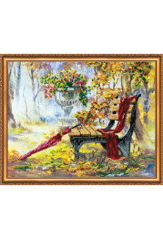 Bead Embroidery Kit on Art Canvas "Day-dream"
