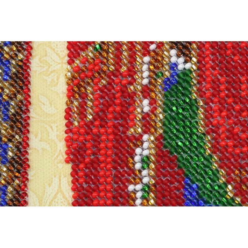 Bead Embroidery Kit on Art Canvas "Icon of the Mother of God "Refreshing and Refuge""