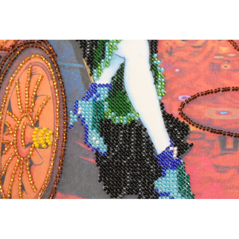 Bead Embroidery Kit on Art Canvas "Jazz age girls (Part 1)"