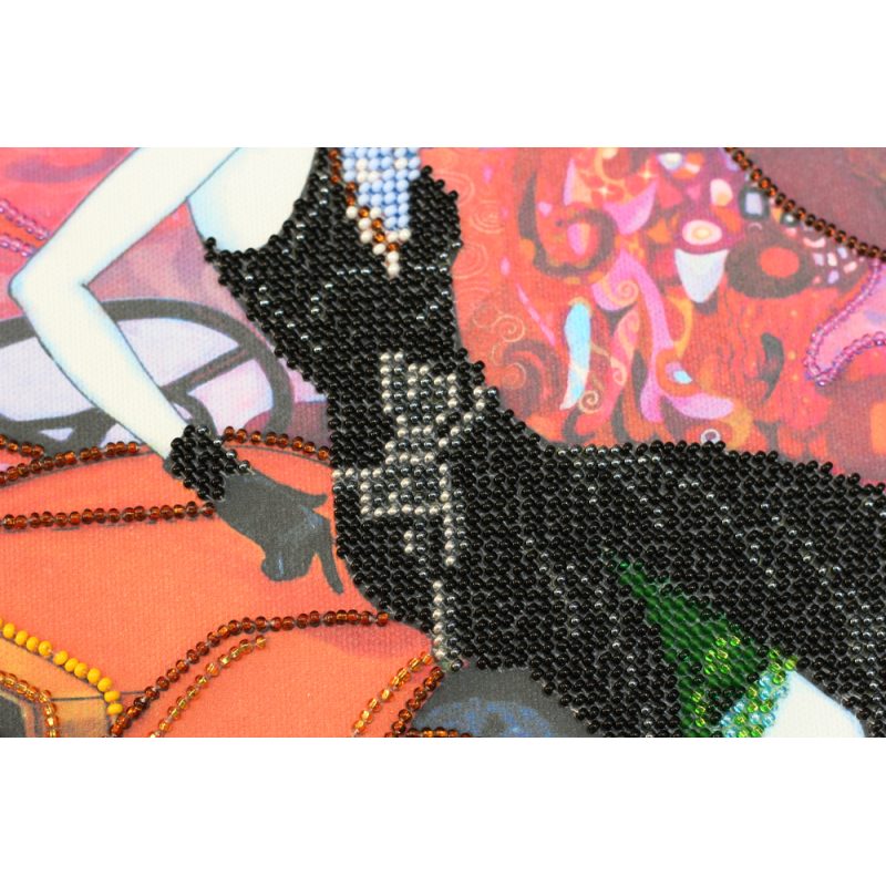 Bead Embroidery Kit on Art Canvas "Jazz age girls (Part 1)"