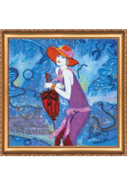 Bead Embroidery Kit on Art Canvas "Jazz age girls (Part 3)"