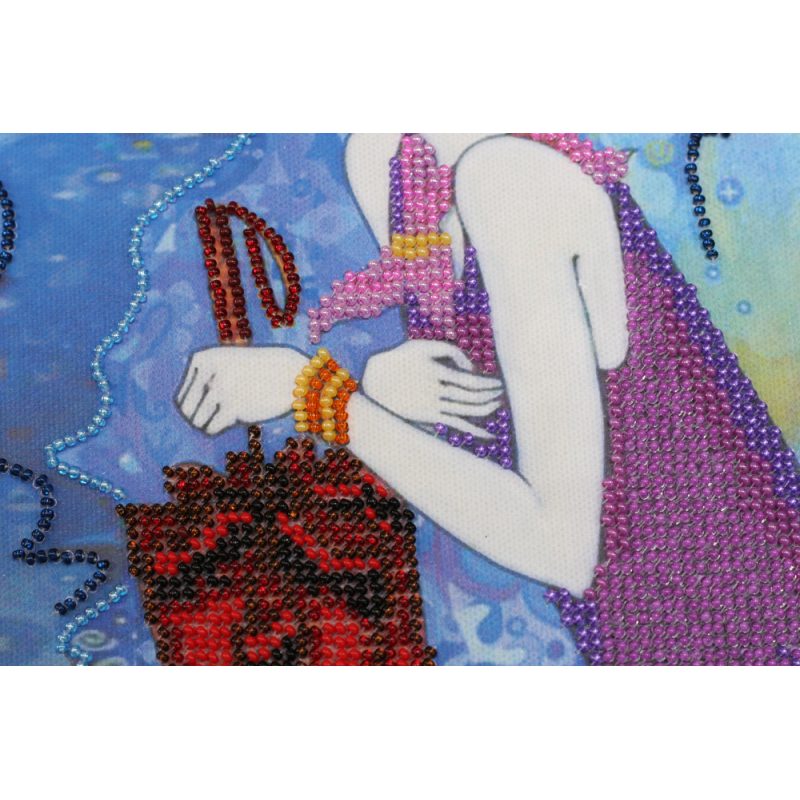 Bead Embroidery Kit on Art Canvas "Jazz age girls (Part 3)"