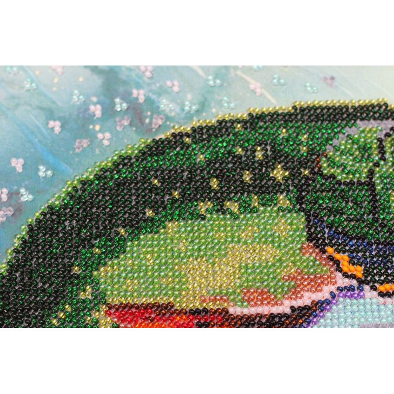 Bead Embroidery Kit on Art Canvas "On the hook"