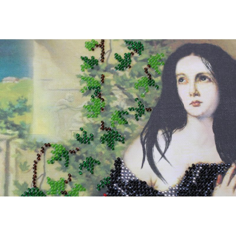 Bead Embroidery Kit on Art Canvas "The Magdalen in Penitence"