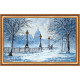 Bead Embroidery Kit on Art Canvas "Snowstorm"