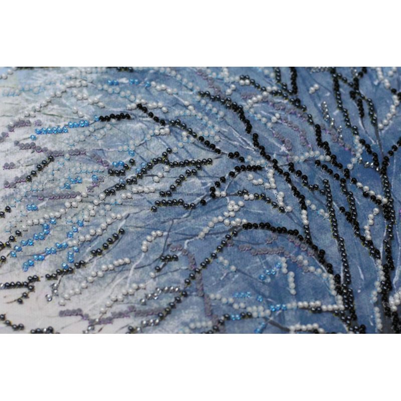 Bead Embroidery Kit on Art Canvas "Snowstorm"