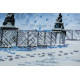Bead Embroidery Kit on Art Canvas "Snowstorm"