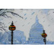 Bead Embroidery Kit on Art Canvas "Snowstorm"