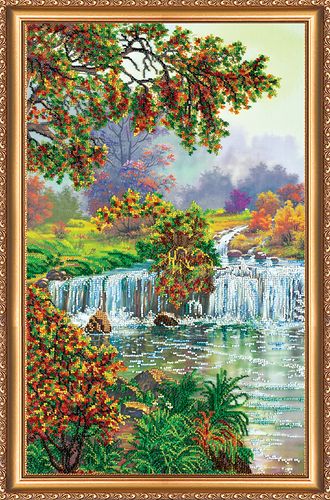 Bead Embroidery Kit on Art Canvas "Paradise"