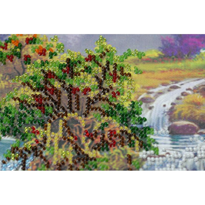 Bead Embroidery Kit on Art Canvas "Paradise"