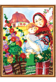 Bead Embroidery Kit on Art Canvas "Nearest and dearest"