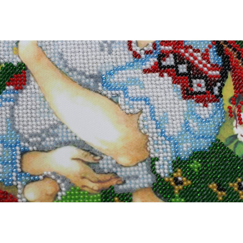 Bead Embroidery Kit on Art Canvas "Nearest and dearest"