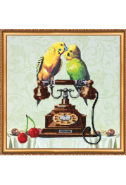 Bead Embroidery Kit on Art Canvas "Tweeters"