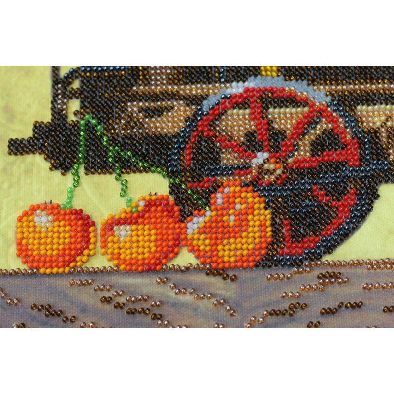 Bead Embroidery Kit on Art Canvas "Riding"
