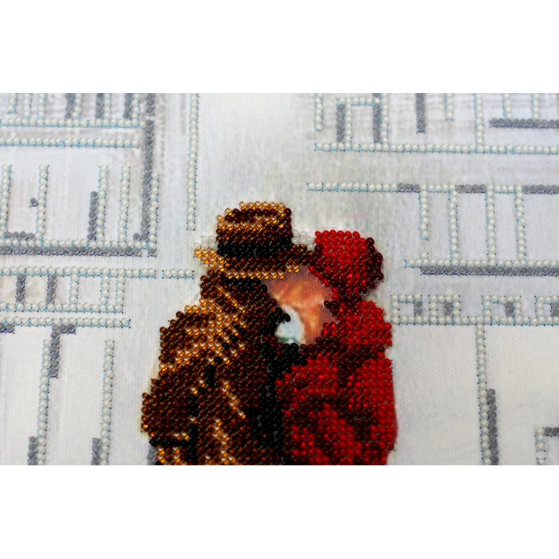 Bead Embroidery Kit on Art Canvas "Foul weather"