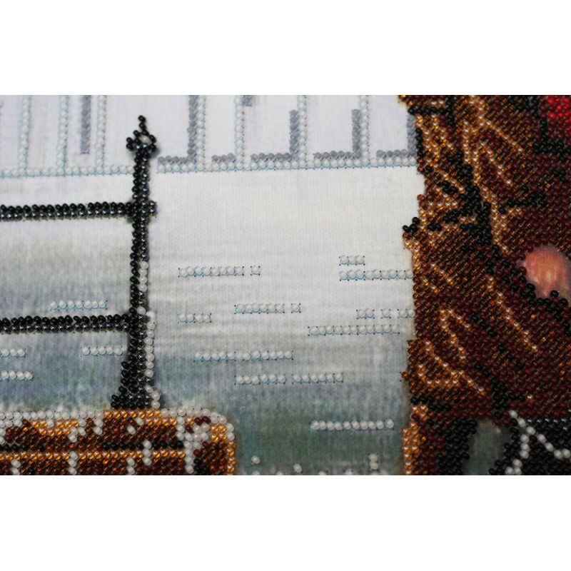 Bead Embroidery Kit on Art Canvas "Foul weather"